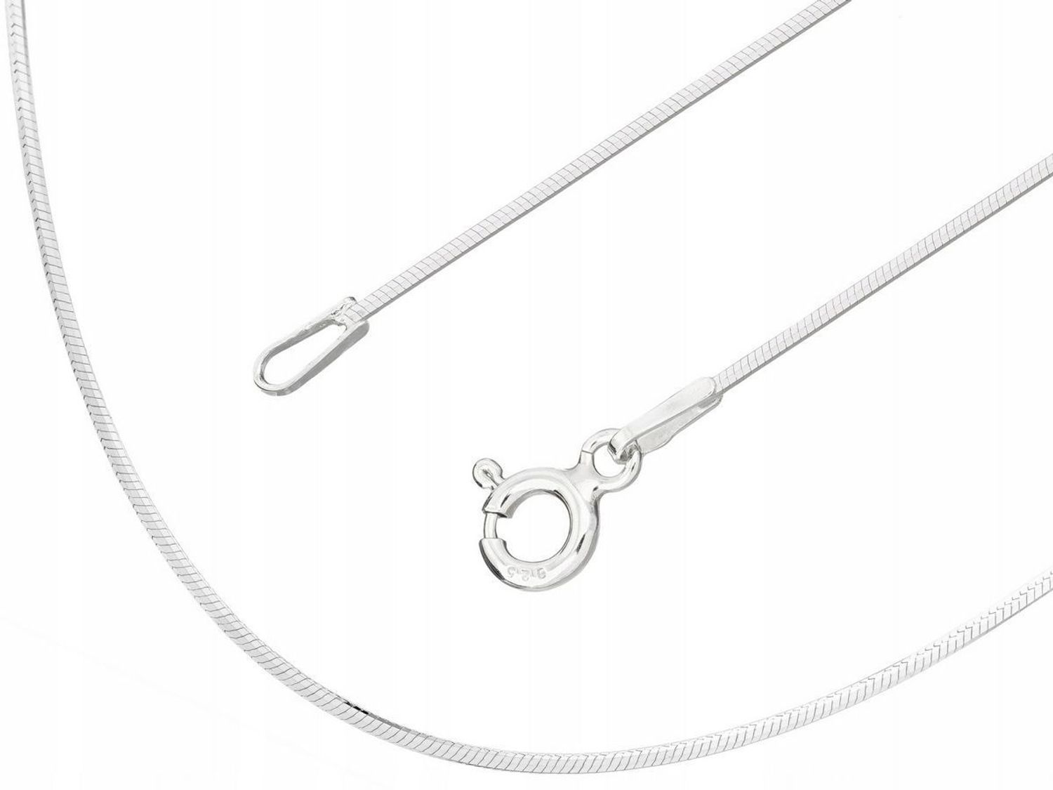 Srebrny Łańcuszek Linka Srebrna żmijka Ośmiokątna Choker Damski 1,2 mm.jpg